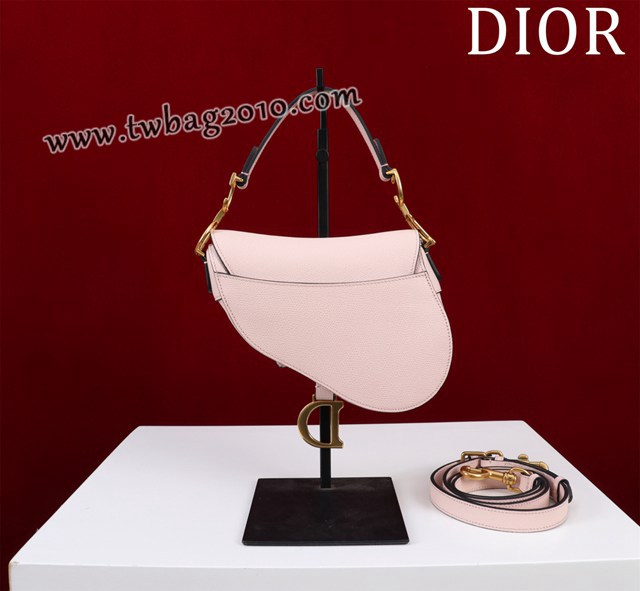 Dior专柜新款迪奥高仿原单长肩带大小号牛皮马鞍包手拎斜挎包 djfk1810